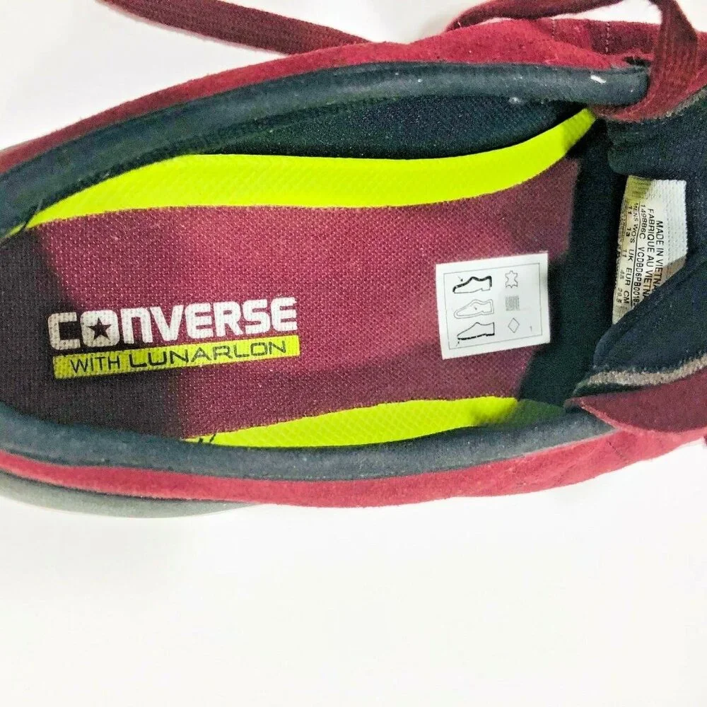 Converse Cons One‎ Star Skateboard Sneakers Shoes Mens 11 Womens 13 Wine Suede - Picture 7 of 8